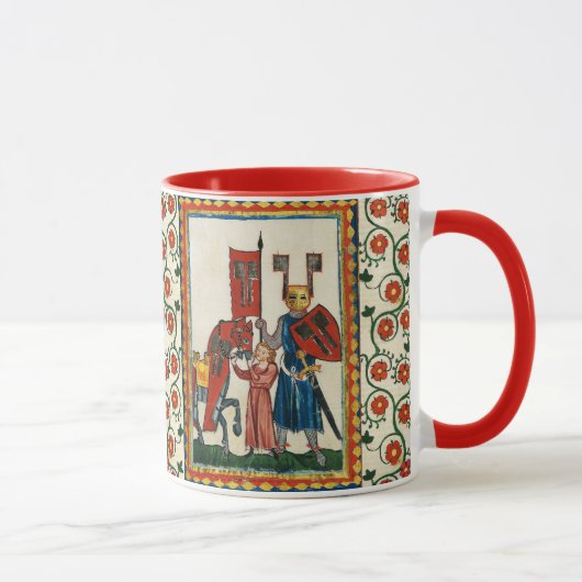 MUG POÈTE ALLEMAND COMME MINIATURE MÉDIÉVALE DE LA NUI (Droite)