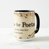 Mug Poetry in Bloom Floral Literary Coffee (Devant droit)