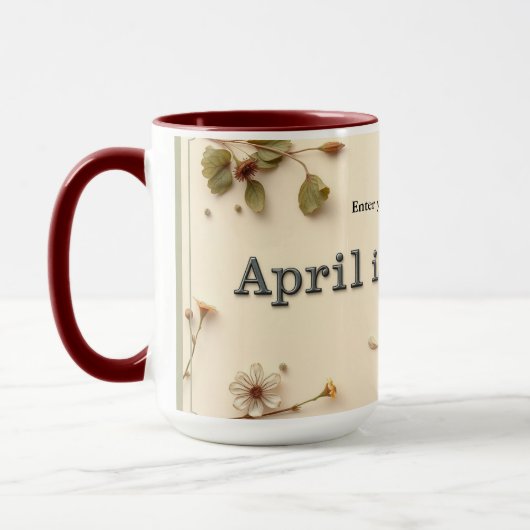 Mug Poetry in Bloom Modern Botanical Poetry (Gauche)