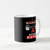 Mug Poids avant dates | Citation motivationnelle de fo (Devant droit)