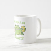 Mug Poids de levage de grenouille amusant Pas de squat (Devant droit)