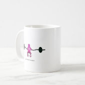 Mug Poids de levage de grenouille rose (Devant gauche)