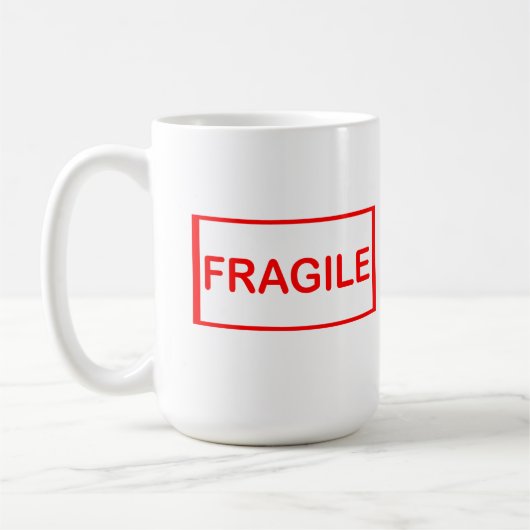 Mug Poignée fragile avec soin (Gauche)