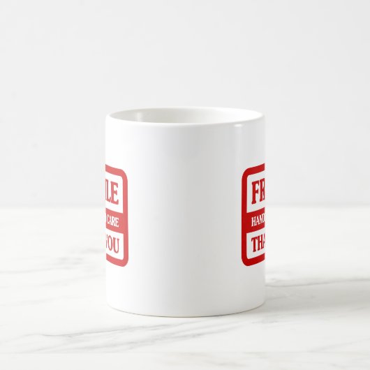 Mug Poignée Fragile Avec Soin (Centre)