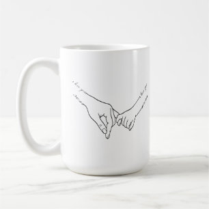 Mug Poignée minimaliste familiale - Dessin d'une ligne