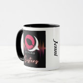 Mug - Poignée noire et intérieur (Devant gauche)