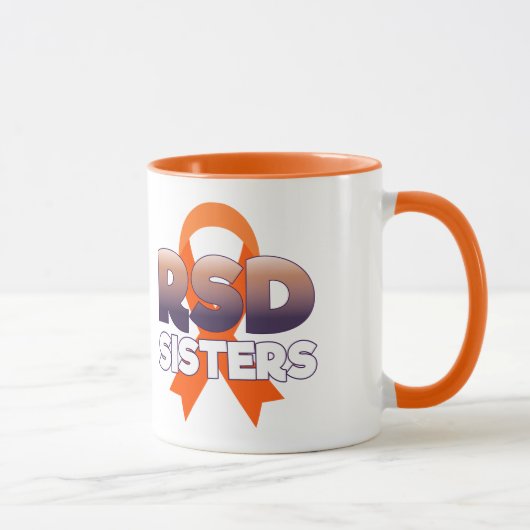 Mug Poignée orange de mandala de RSD avec le ruban de (Droite)