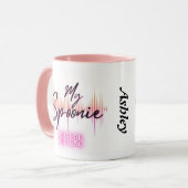 MUG - Poignée rose et intérieur (Devant gauche)