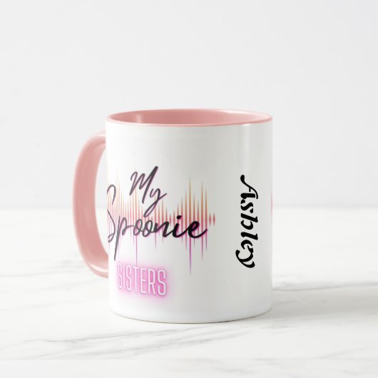 MUG - Poignée rose et intérieur (Devant gauche)