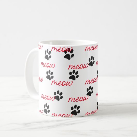 Mug Poignées de miaou et de chat (Devant gauche)