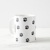 Mug Poignées Meow et chat noir blanc (Devant gauche)