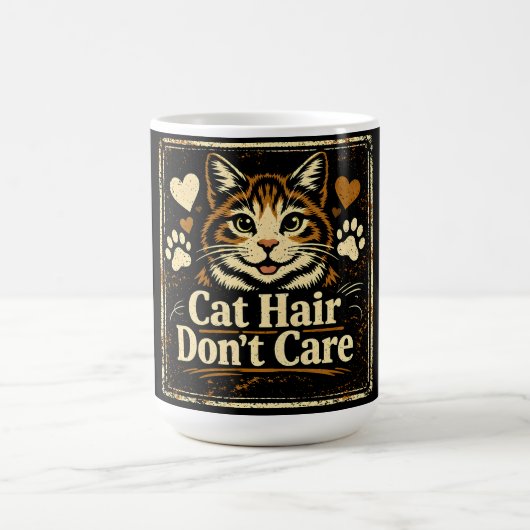 Mug Poils de Chat, On S'en Fout – Humour pour Propriét (Centre)