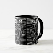 Mug Poing Black Power De BLM - Mois de l'histoire des  (Devant droit)
