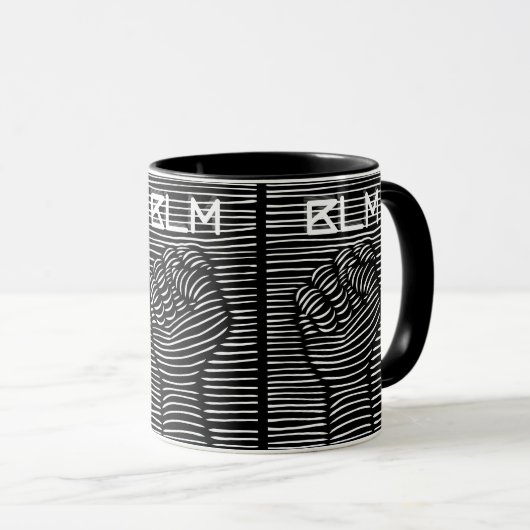 Mug Poing Black Power De BLM - Mois de l'histoire des  (Devant droit)