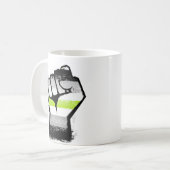 Mug Poing de fierté agender (Devant gauche)