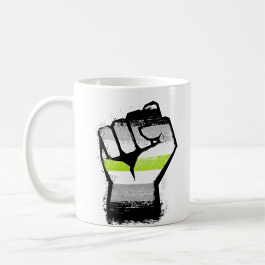 Mug Poing de fierté agender (Gauche)