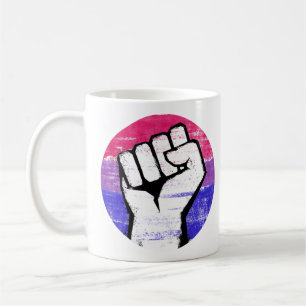 Mug Poing de fierté bisexuelle impression de cercle