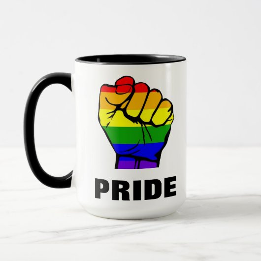 Mug Poing de la Fierté Arc-en-Ciel (Gauche)