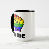 Mug Poing de la Fierté Arc-en-Ciel (Devant gauche)