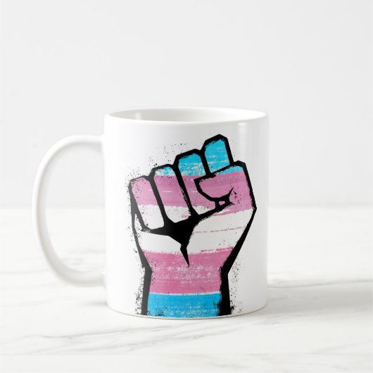 Mug Poing de la fierté trans (Gauche)