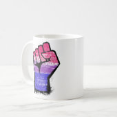 Mug Poing de protestation bisexuel (Devant gauche)