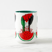 Mug Poing de résistance palestinienne sur le symbole d (Centre)