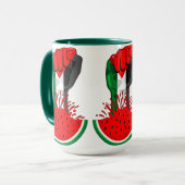 Mug Poing de résistance palestinienne sur le symbole d (Devant gauche)