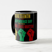 Mug poing panafricain Juneteenth (Devant gauche)