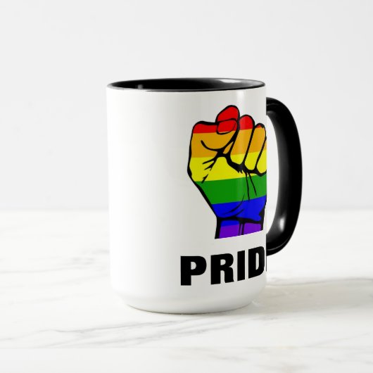 Mug Poing Rainbow Pride (Devant droit)