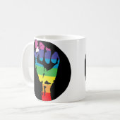 Mug poings d'arc-en-ciel de fureur (Devant gauche)