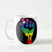 Mug poings d'arc-en-ciel de fureur (Gauche)