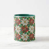 Mug Poinsététie blanche rouge vert or (Centre)