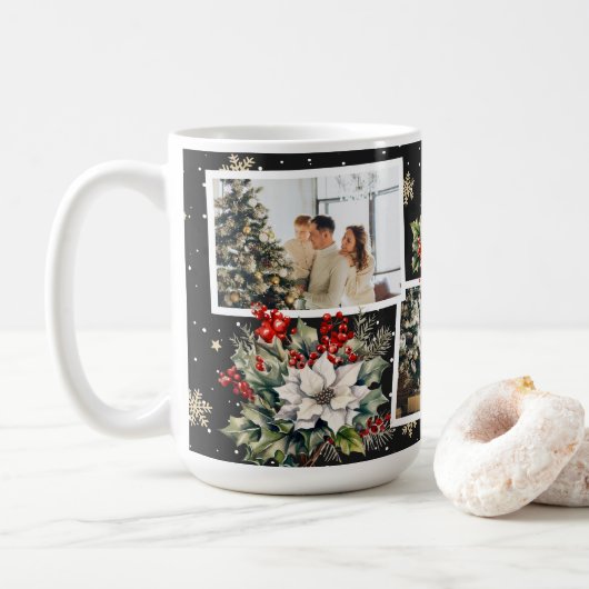 Mug Poinsettia Holly Berries (Avec donut)