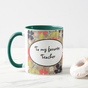 Mug Poinsettia Rouge Blanc Marine