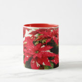 Mug Poinsettias Festive Rouge Blanc Floral (Centre)