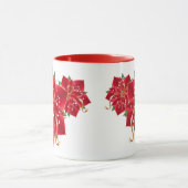 Mug Poinsettias roux de Noël (Centre)