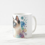 Mug Point Chocolat Chat Siamese Aquarelle (Devant droit)