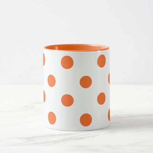 Mug Point de polka blanc et orange (Centre)