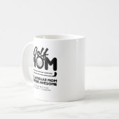 Mug Point de typographie Cool tendance "GOLF MOM" (Devant gauche)