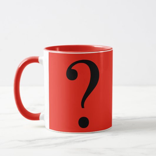 Mug Point d'interrogation Mystère Odeur rouge Noir (Gauche)