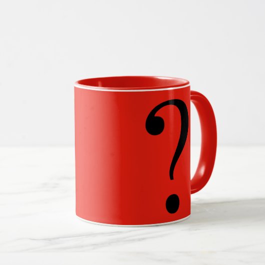 Mug Point d'interrogation Mystère Odeur rouge Noir (Devant droit)