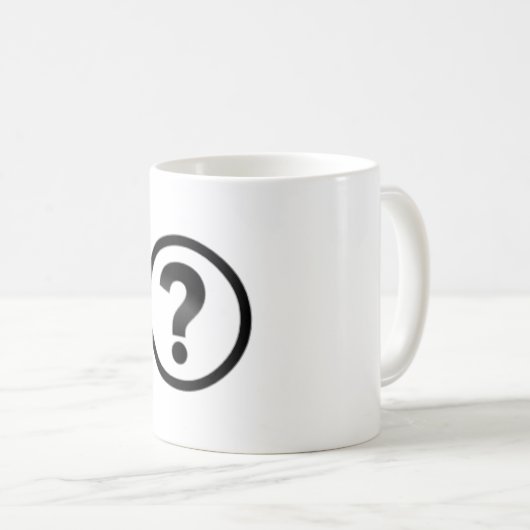 Mug Point d'interrogation simple (Devant droit)