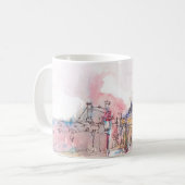 Mug Point d'orgue de Paris avec aquarelle par temps de (Devant gauche)
