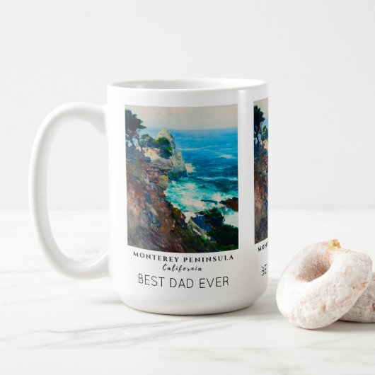 Mug Point Lobos Monterey Peninsula California Best Dad (Avec donut)