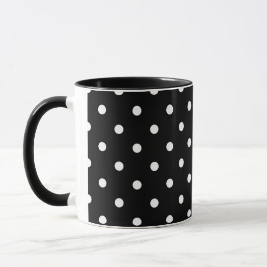 Mug "Point Polka noir et blanc" (Gauche)