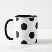 Mug Point Polka noir et blanc (Gauche)