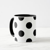 Mug Point Polka noir et blanc (Devant gauche)