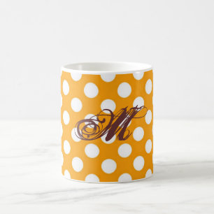 Mug Point Polka orange personnalisé