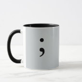 Mug Point-virgule (gris) (Gauche)