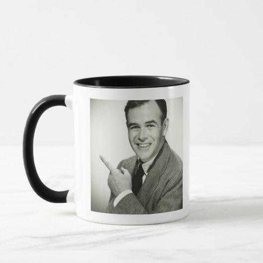 Mug Pointage d'homme d'affaires (Gauche)